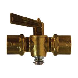 46152T - 1/4 in Forged Brass Shut-Off Cock Valve, 2.28 in Length, 2 in Height