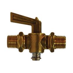 46165 - 1/8 in MIP Shut-Off Cock, Forged Brass, 2.15 in Length, 1.8 in Height