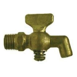 46330 - Brass Tee Air Cock 1/8 in MIP x Bibb Nose, 2.18 in Length, 1-3/4 in Height, 80 psi