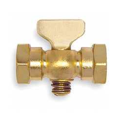 46351 - Brass Air Cock 1/4 in FIP x FIP with Tee Handle, 1.94 in x 1.55 in