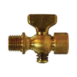46361 - 1/4 in MIP x FIP Brass Air Cock with Tee Handle, 1.94 in L x 1.55 in H