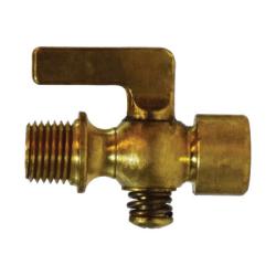 46367 - 3/8 in MIP x FIP Brass Air Cock Lever Handle, 2.2 in Length, 1.81 in Height