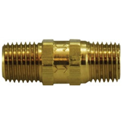 46500 - Brass High Pressure Check Valve, 1/4 x 1/4 in MIP x MIP, Stainless Steel Ball, 2500 psi