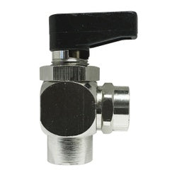 46672 - 3/8 in Female NPTF Mini Ball Valve with Nickel-Plated Brass Body and NBR Seal