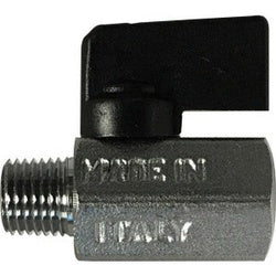 46905I - 1/2 in MPT x FPT Miniature Ball Valve, Chrome-Plated Brass, 235 psi, 32-176°F