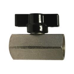 46937LT - Chrome-Plated Brass 1/2-in FPT x FPT Mini Ball Valve, 450 psi Pressure Rating