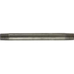 48009 - 1/8 in MPT x 1/8 in MPT Stainless Steel Welded Pipe Nipple, 5 in Long