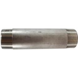 48122 - 1-1/4 in MPT x 1-1/4 in MPT Stainless Steel Welded Pipe Nipple, 2-1/2 in Long