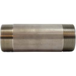 48163 - 2 in x 2 in Stainless Steel Welded Pipe Nipple, 3-1/2 in Long, ANSI B1.20.1, SCH 40
