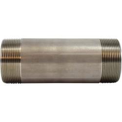 48164 - 2 in MPT x 2 in MPT Stainless Steel Welded Pipe Nipple, 4 in Long, SCH 40, 150 psi