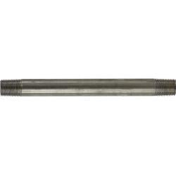49017 - 1/8 in MPT x 1/8 in MPT 12 in SCH 40 Welded Pipe Nipple, 316 Stainless Steel