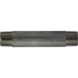 49074 - 10 in 316 Stainless Steel Welded Pipe Nipple, 1/2 in MPT Both Ends