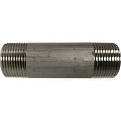 49109 - 6 in SCH 40 Stainless Steel Welded Pipe Nipple, 1 in MPT x 1 in MPT
