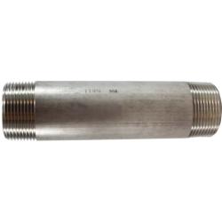 49132 - 1-1/4 in MPT x 1-1/4 in MPT, 9 in SCH 40 Stainless Steel Welded Pipe Nipple
