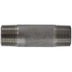 51109 - 1 in MPT x 1 in MPT Seamless Pipe Nipple, 6 in, 304 Stainless Steel