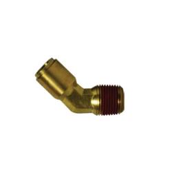 540804A - 1/2 in Push-In x 1/4 in MNPTF Brass 45-Degree Elbow Fitting