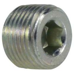 5406HHP6 - Steel 3/8" Male NPTF Hollow Hex Pipe Plug, 3000 psi, 375°F