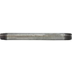 56015 - 10 in Steel Welded Pipe Nipple, 1/8 in MPT x 1/8 in MPT, Galvanized Finish