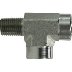 560224 - 1-1/2 in Male NPTF x 2 Female NPTF Steel Run Pipe Tee, 1000 psi, 375°F