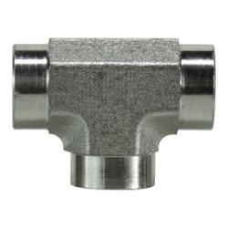 560522 - 1/8 in FPT Steel Pipe Tee Fitting for Plumbing, 5000 psi Pressure Rating