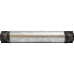 56091 - 3/4 in MPT x 3/4 in MPT Steel Welded Pipe Nipple, 7 in Length, Galvanized Finish