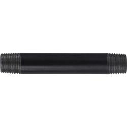 57051 - 3/8 in x 3/8 in Steel Welded Pipe Nipple, 7 in Length, Black Finish