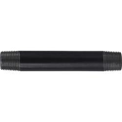 57052 - 3/8 in MPT Steel Welded Pipe Nipple, 8 in Length, Black Finish, SCH 40