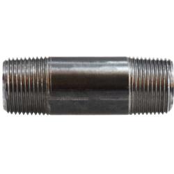 57088 - 3/4 in MPT x 3/4 in MPT Steel Welded Pipe Nipple, 5 in L, Black Finish