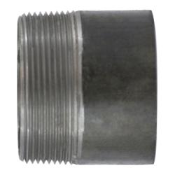 57160T - 2 in x 2 in Steel Welded Pipe Nipple, Plain & Toe Connection, Black Finish