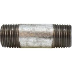 58103 - 1 in x 1 in MPT Steel Pipe Nipple, 3 in Length, Galvanized Finish, SCH 80