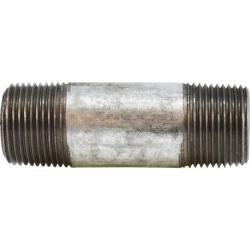 58120 - 1-1/4 in MPT x 1-1/4 in MPT Galvanized Steel Pipe Nipple, Schedule 80