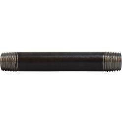 59046SMLS - 4 in Black SCH 80 Steel Pipe Nipple, 3/8 in MPT x 3/8 in MPT