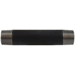 59113SMLS - 1 in MPT x 1 in MPT Black Steel Seamless Pipe Nipple, 10 in Long