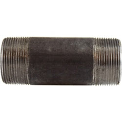 59140SMLS - Black Steel Seamless Pipe Nipple, 1-1/2 in MPT x 1-1/2 in MPT, Close Length, 1900 psi