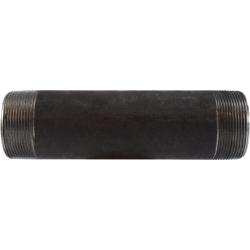 59172SMLS - 2 in MPT x 2 in MPT, 10 in Black Steel Seamless Pipe Nipple, Schedule 80