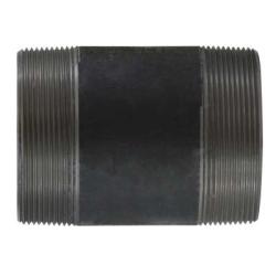 59231SMLS - 4 in MPT x 4 in MPT Black Steel Seamless Pipe Nipple, 12 in Length, Schedule 80