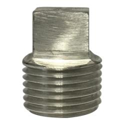 62655B1 - 1 in MPT 304 Stainless Steel Barstock Square Head Plug, 1000/3000 lb Rated