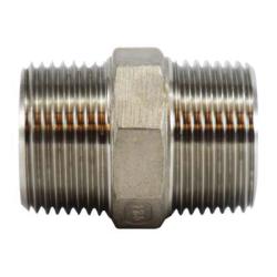 62722 - 3/8-in MPT 304 Stainless Steel Hex Nipple for Air, Water, Oil, Gas, and Steam