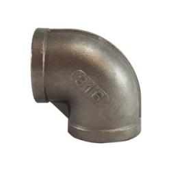 63106 - 90-Degree Elbow Fitting 1-1/4 in NPT Stainless Steel for Air, Water, Oil, Gas, Steam