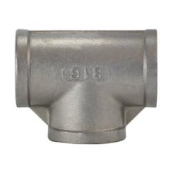 63260 - 316 Stainless Steel Pipe Tee - 3-in Female NPT x 3-in Female NPT x 3-in Female NPT