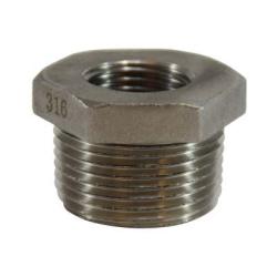 63547 - 2-1/2 in MPT to 3/4 in FPT 316 Stainless Steel Reducer Hex Bushing