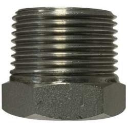 63516B1 - Stainless Steel Barstock Hex Bushing 1-1/4 in MPT x 1/2 in FPT, 1000-3000 psi