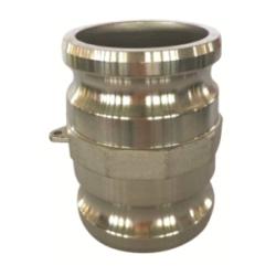 63853 - 2 in x 2 in 316 Stainless Steel Cam and Groove Spool Adapter