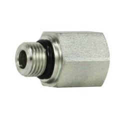 6405O62 - Steel 3/8 in Male O-Ring Boss to 1/8 in Female NPTF Pipe Adapter