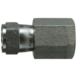 650664 - 3/8 in Female JIC to 1/4 in Female NPT Steel Straight Adapter