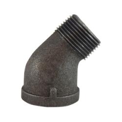 65203 - 45-Degree Iron Street Elbow, 1/2-in MPT x 1/2-in FPT, Black Finish