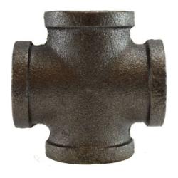 65400 - Malleable Iron Cross Fitting - 4 x 3 in FPT Connections - 150 psi, -20 to 350°F