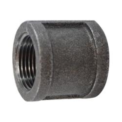 65412 - 3/8 in FPT x 3/8 in FPT Malleable Iron Coupling, Black Finish