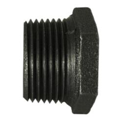 65540 - 4 in MPT to 1-1/2 in FPT Reducer Hex Bushing, Black Iron, 1.82 in Length