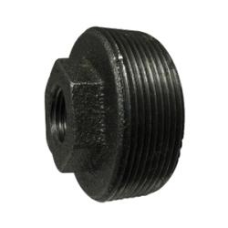 65542 - 4 in MPT x 2-1/2 in FPT Black Malleable Iron Reducer Hex Bushing